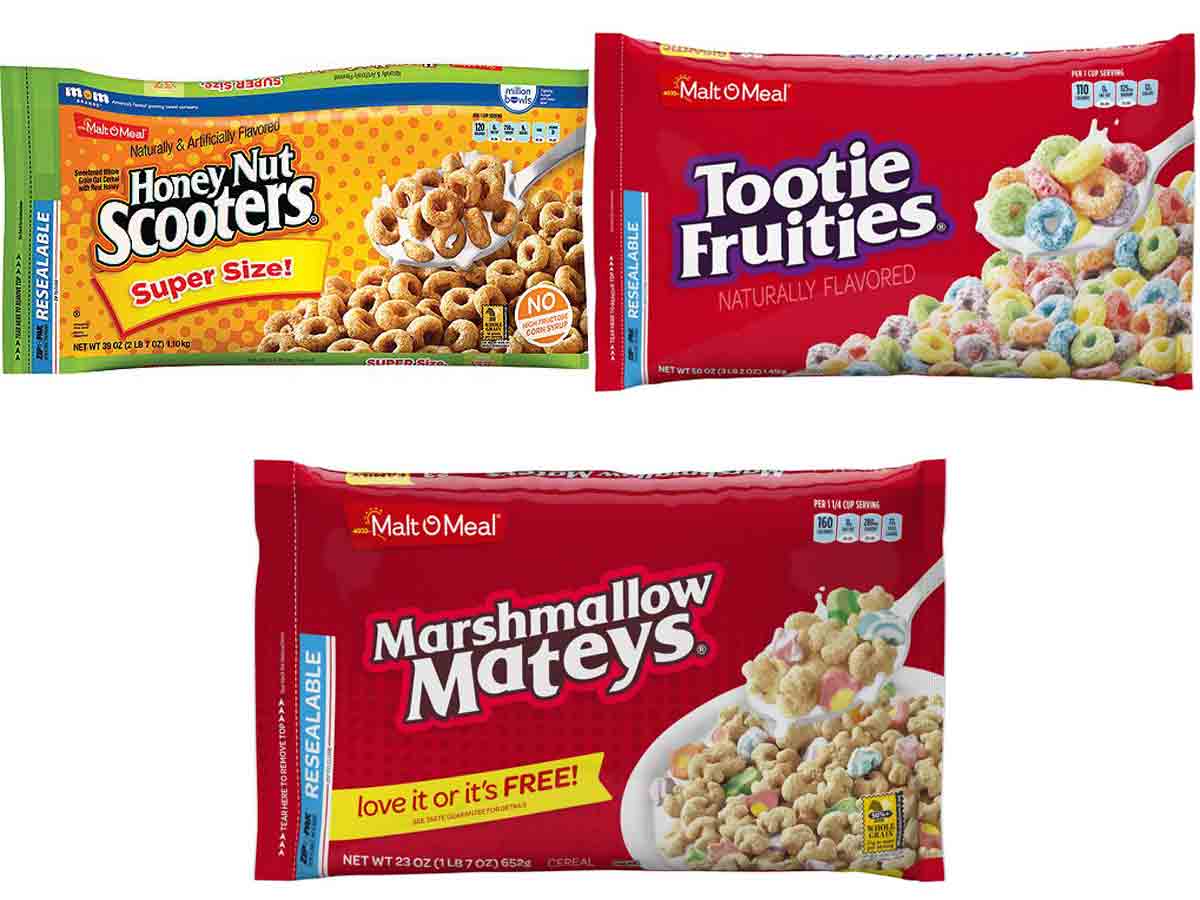 Cereals | Tootie Fruities, Marshmallow Mateys, Honey Nut Scooters