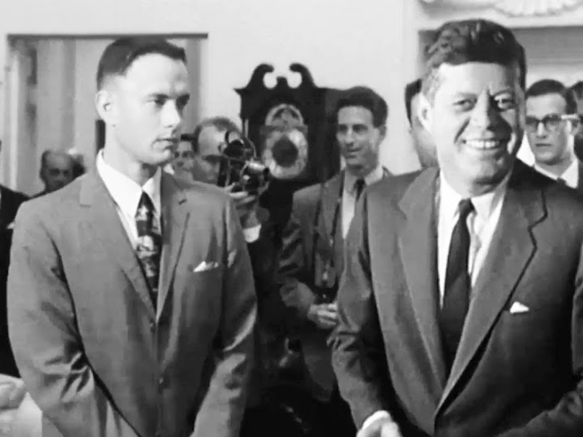Tom Hanks Was Superimposed On Actual Historical Footage