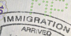 card stampped saying immigration approved