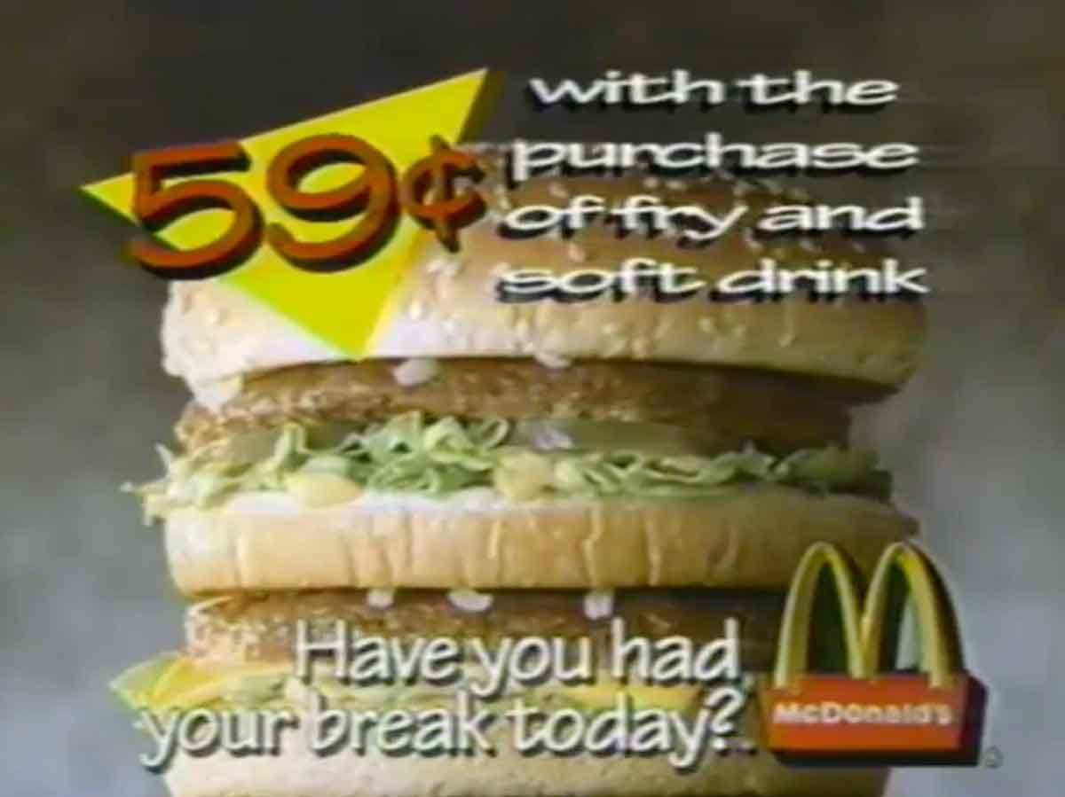 A McDonald's Hamburger and Fries Before