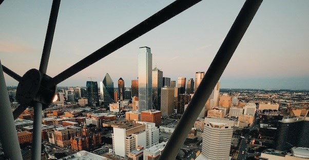 downtown dallas texas seen from reunion tower