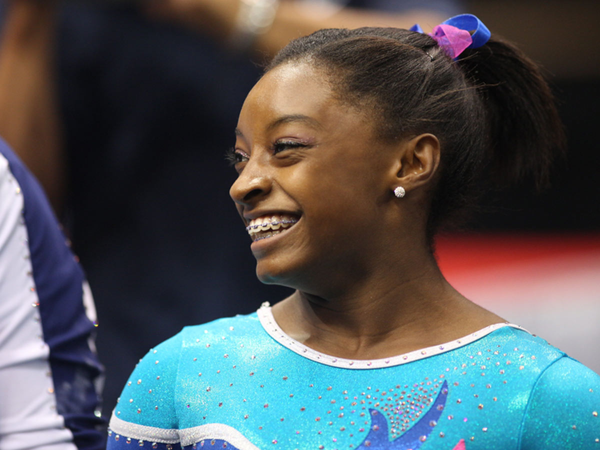 Then: Simone Biles