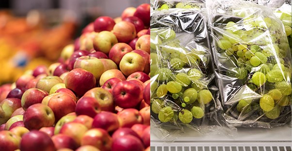 Organic Apples and Grapes