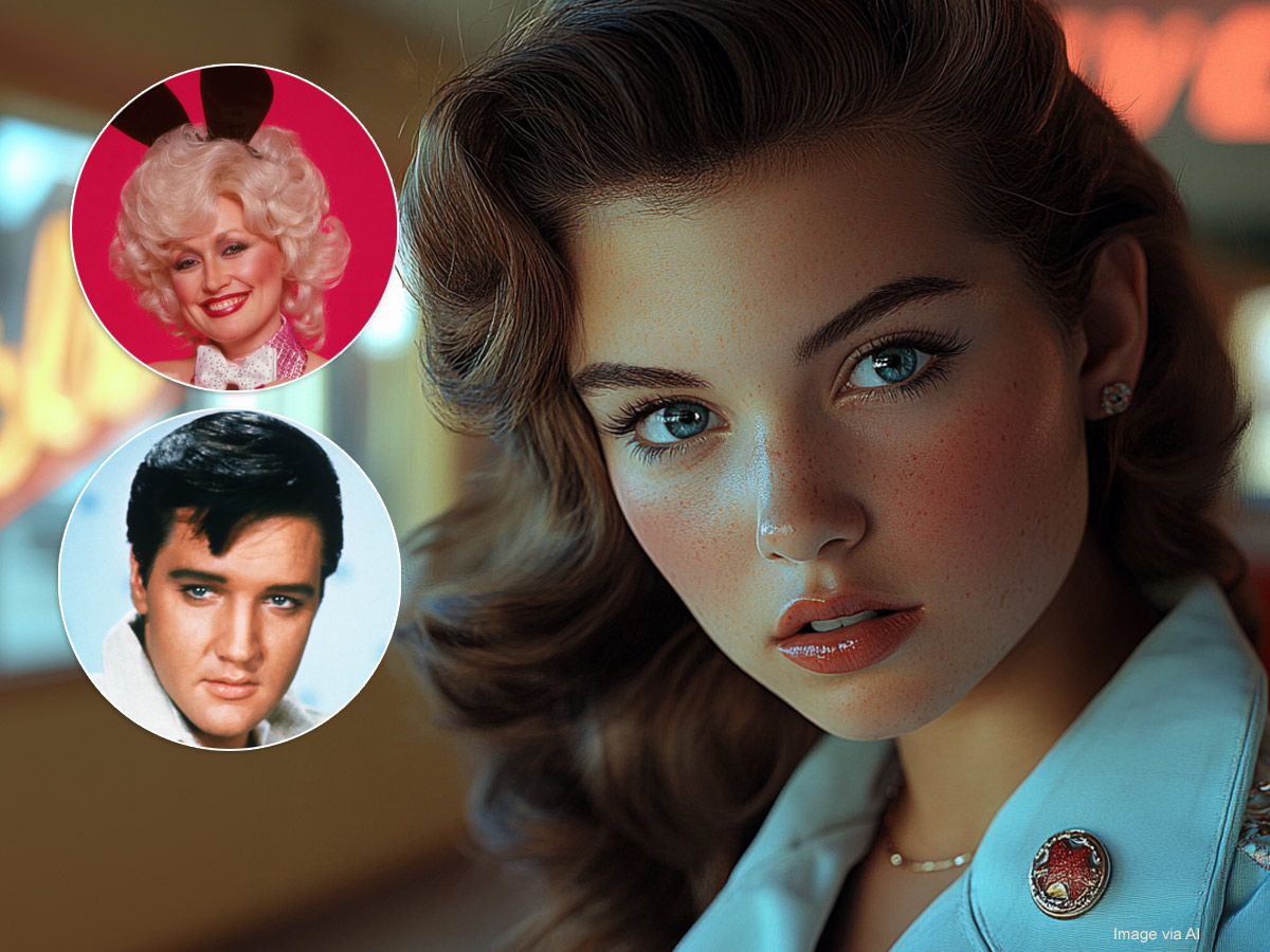 Dolly Parton and Elvis Presley