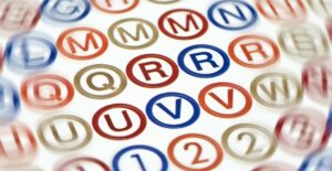 blurred words representing dyslexia