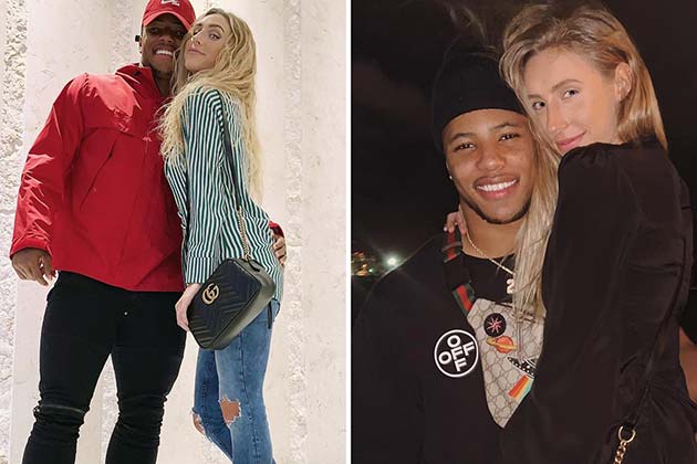 Saquon Barkley y Anna Congdon