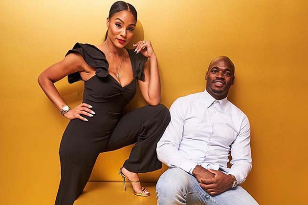Adrian Peterson et Ashley Brown Peterson