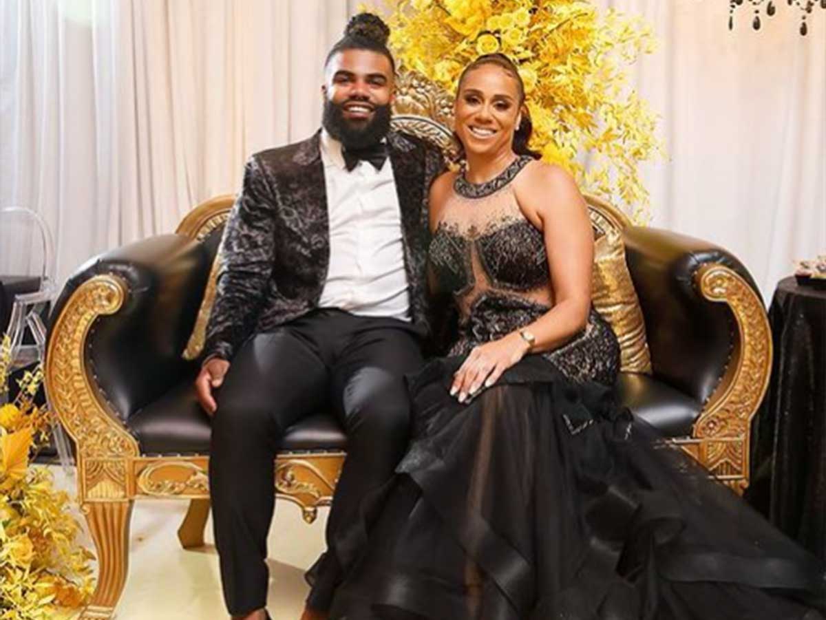 Ezekiel Elliott et Halle Woodard