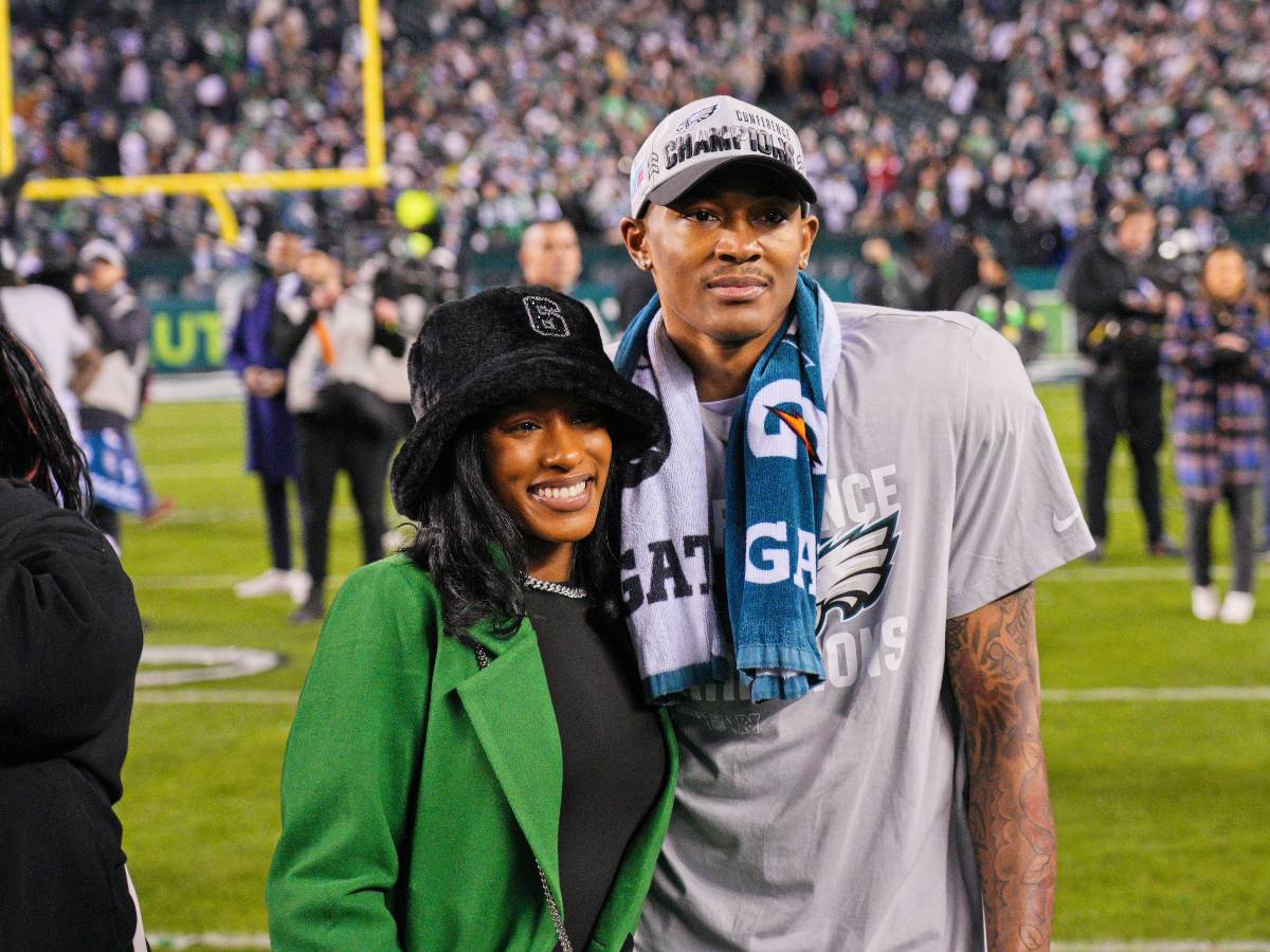 DeVonta Smith and Mariah Abraham