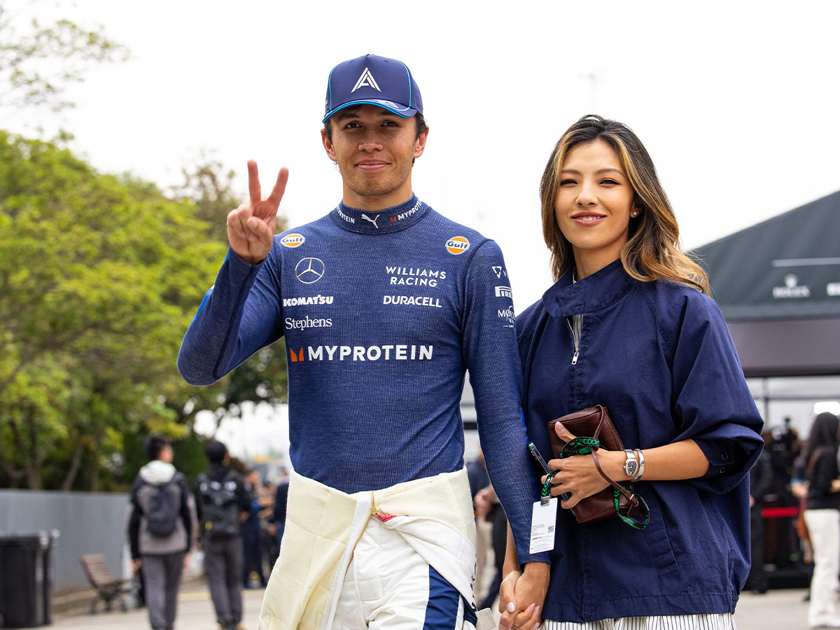 Alex Albon and Lily He