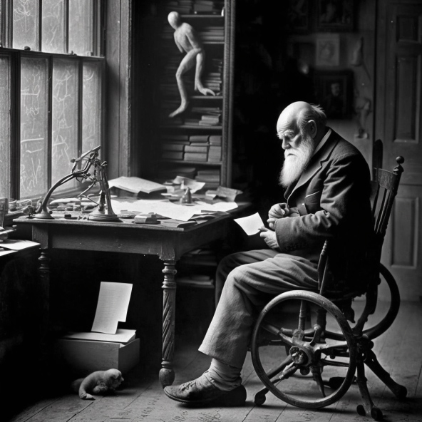 Charles Darwin Invented the Rolly Chair