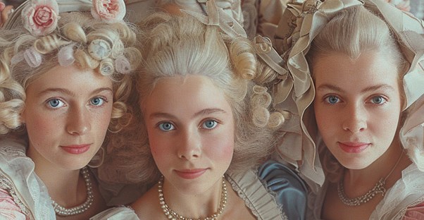 a group of women courtesans at Versailles