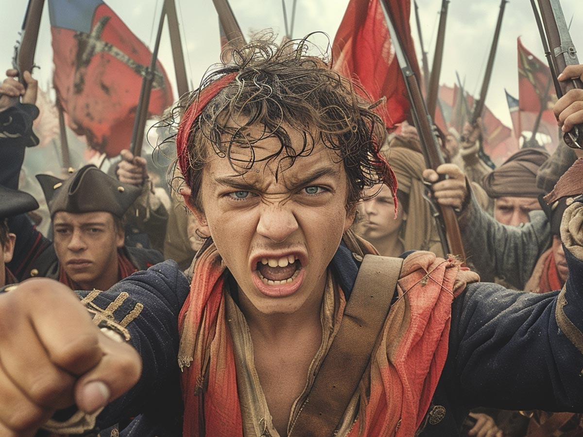 French Students Protesting King Louis-Philippe