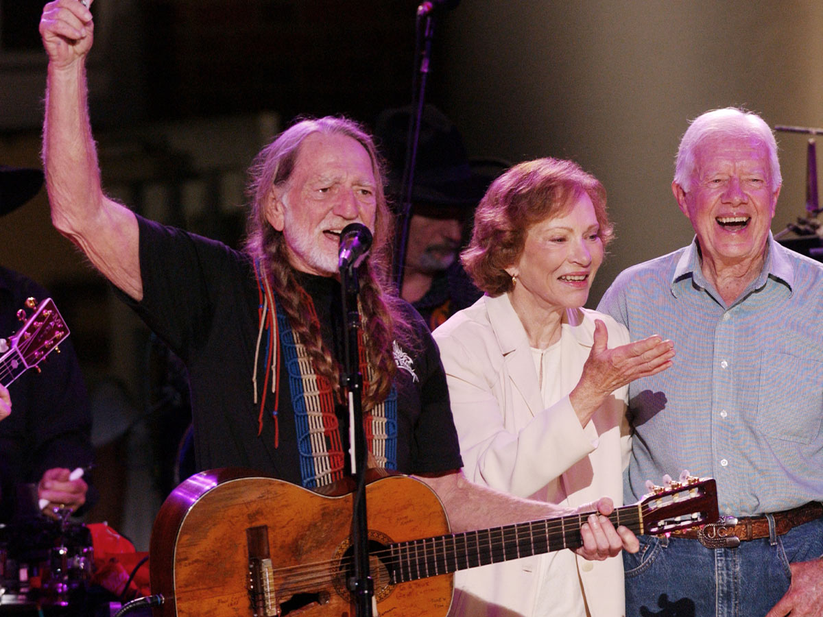 The Carters Join Willie Nelson on Stage for "CMT Homecoming: Jimmy Carter in Plains"