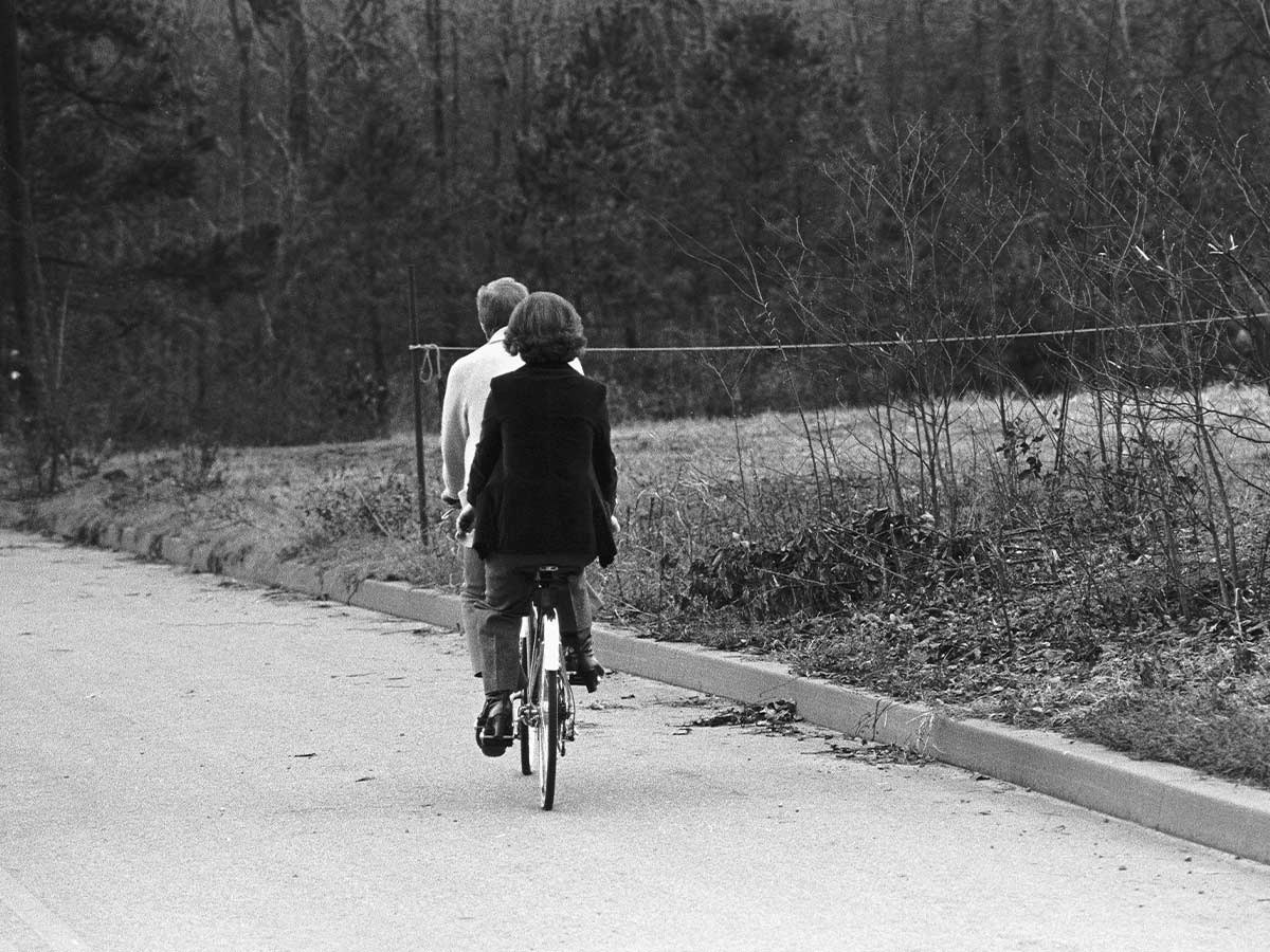 The President and First Lady Ride Bikes Together in 1980