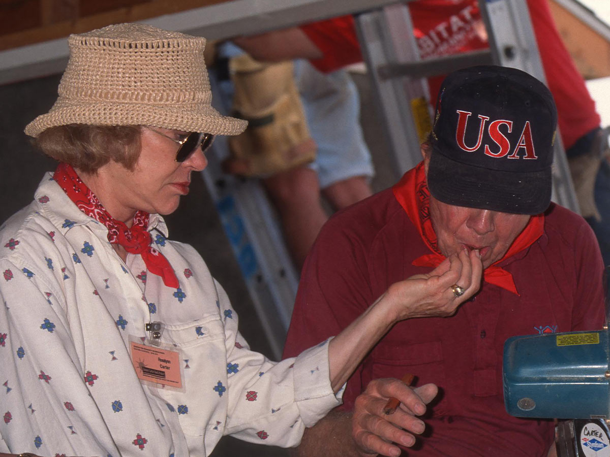 Keeping Her Man Fed and Happy at the Habitat for Humanity Benefit in 1995