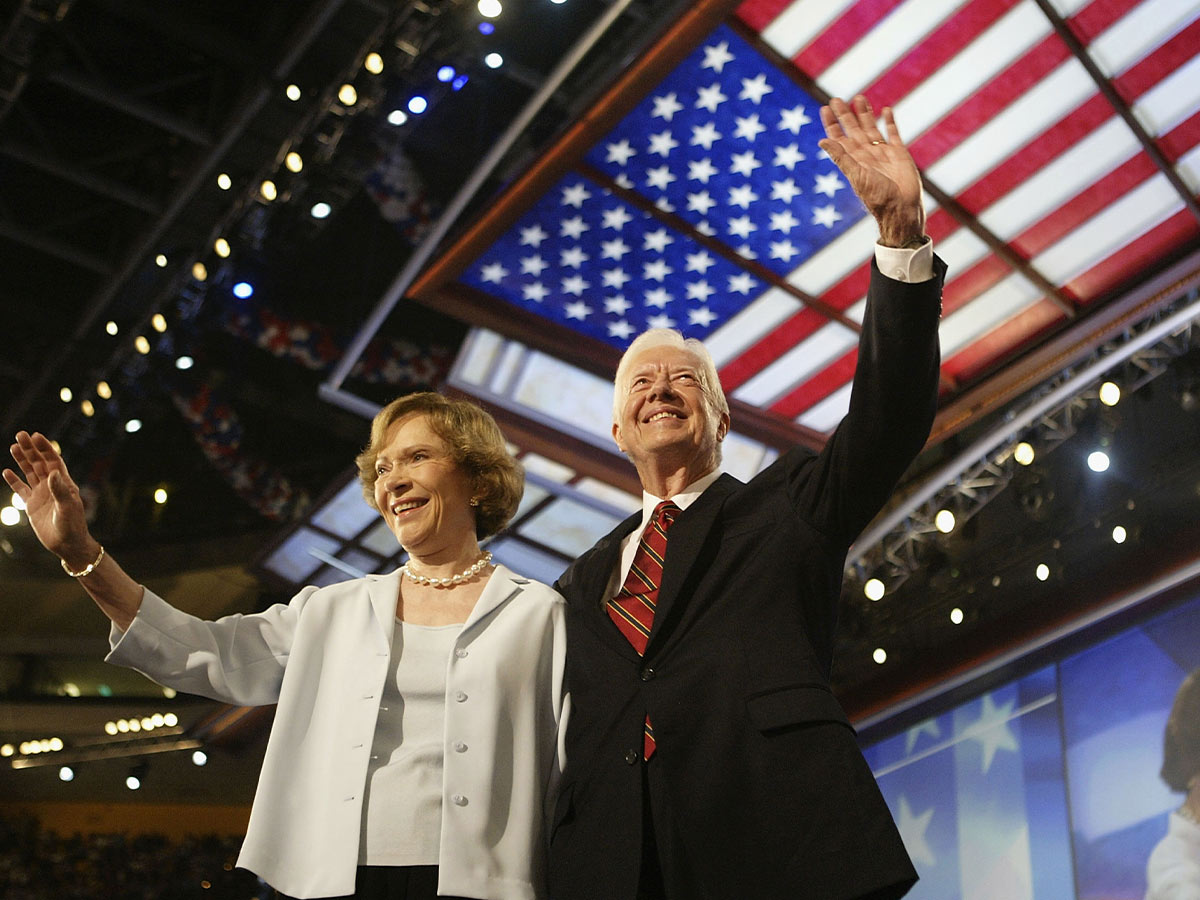 The Carters Wave to Supporters at the 2004 Democratic National Convention