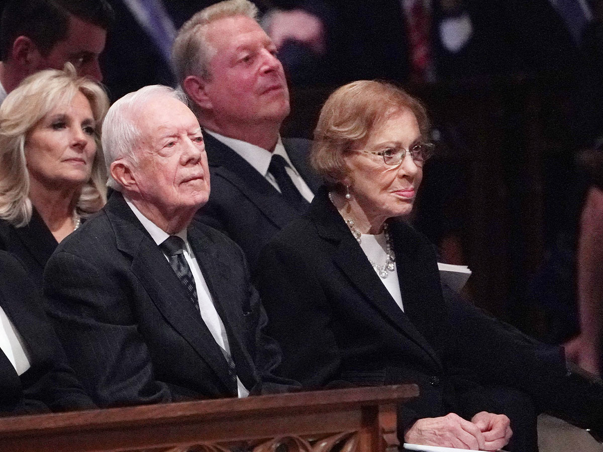 The Carters Join Other Politicians For George H.W. Bush's Funeral Service in 2018