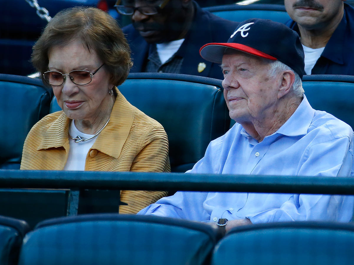 The Carters Take in an Atlanta Braves Game in 2015