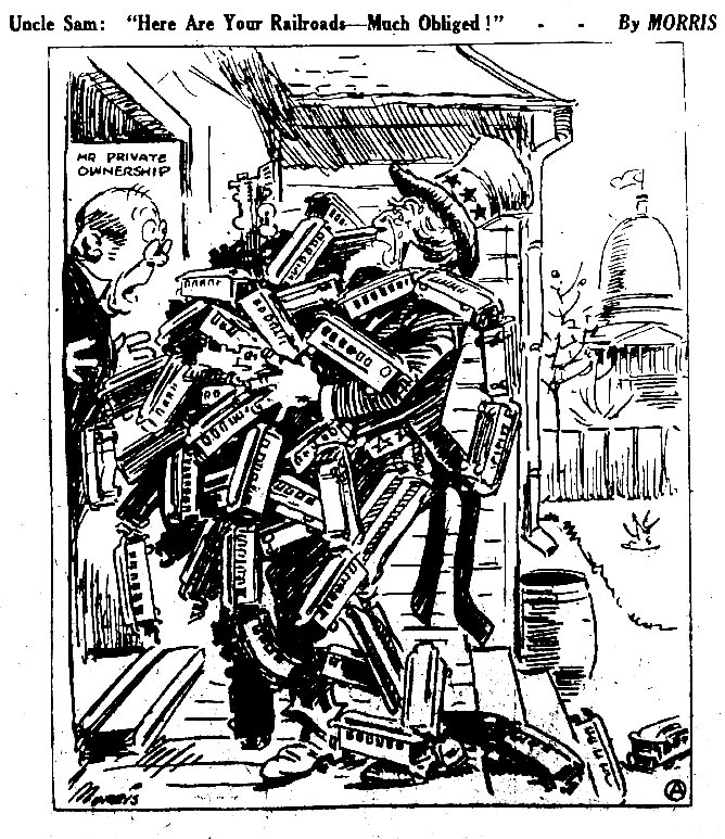 Uncle Sam Returns Railroads