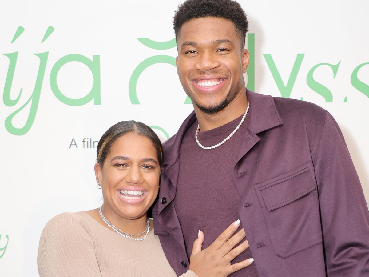 Mariah Riddlesprigger and Giannis Antetokounmpo