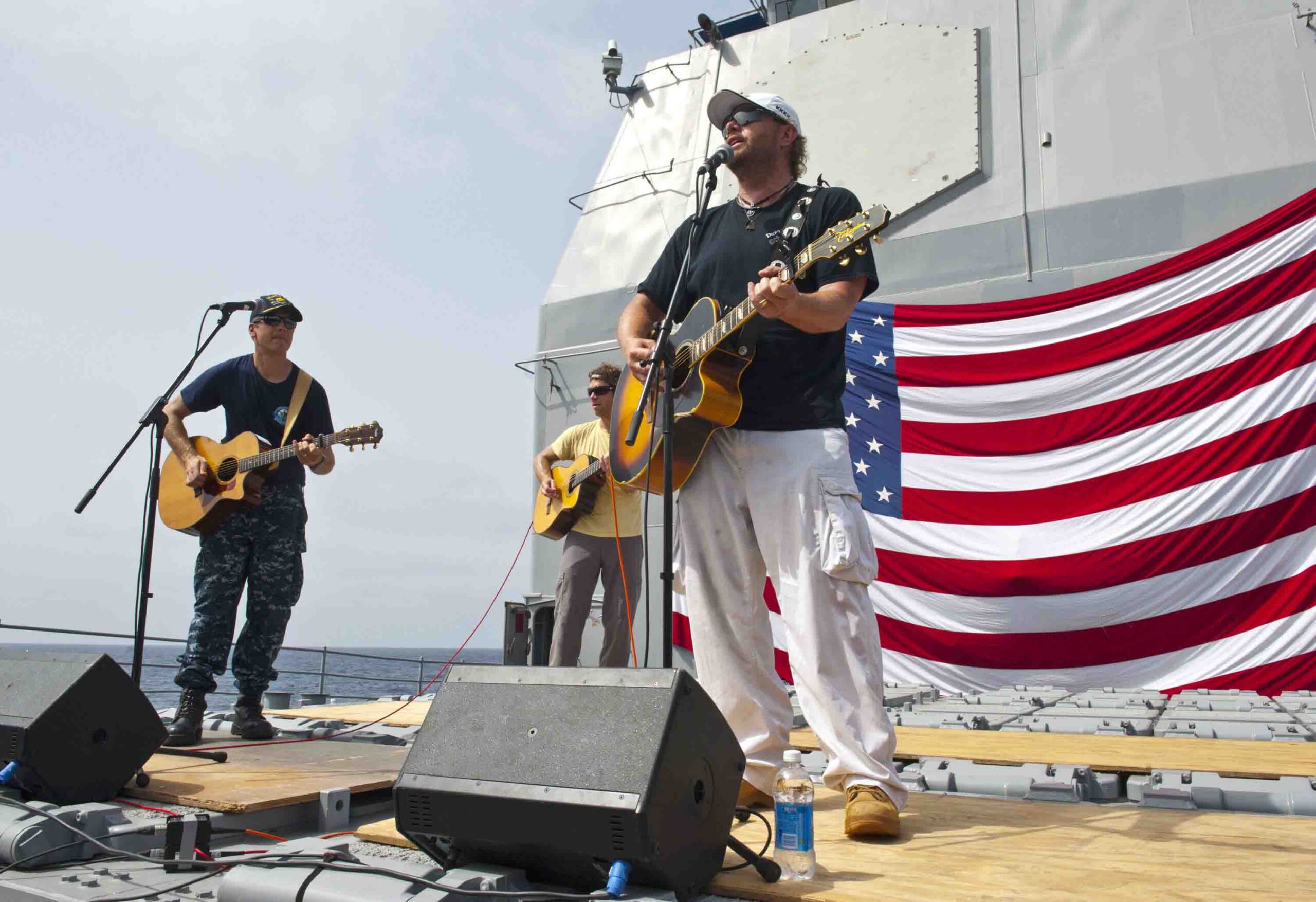 "Courtesy of the Red, White and Blue"