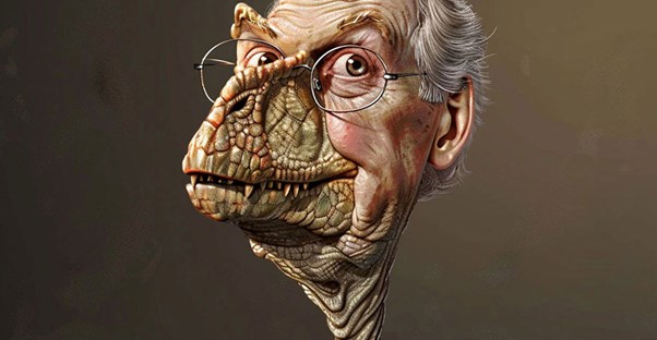 mitch mcconnell as a dinosaur