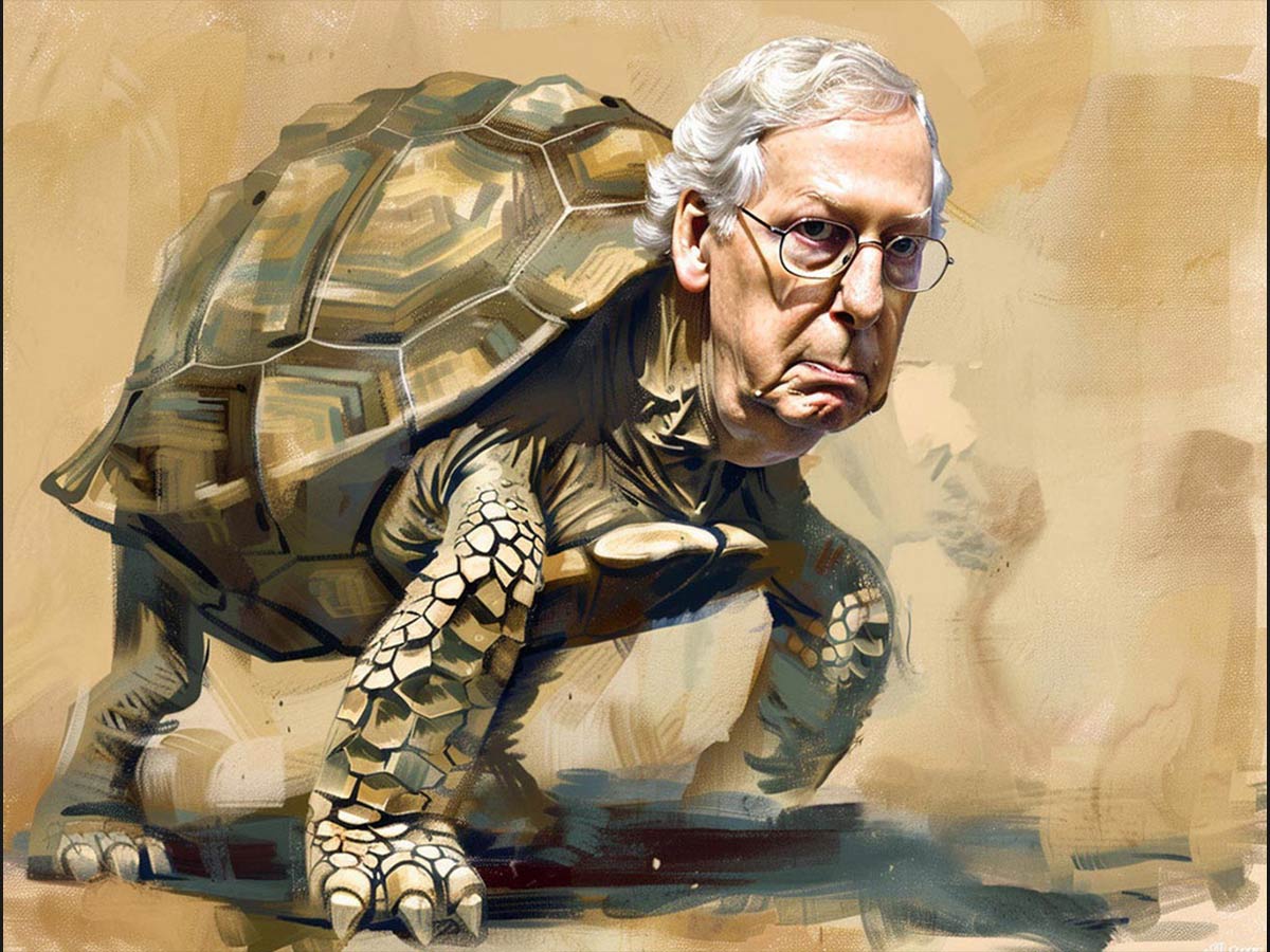 Mitch McConnell as a Turtle