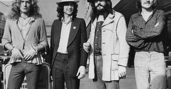 a band image of led zeppelin from their heyday