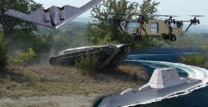 A Stealth Bomber, Ripsaw, Black Knight Transformer, and The USS Zumwalt DDG 1000