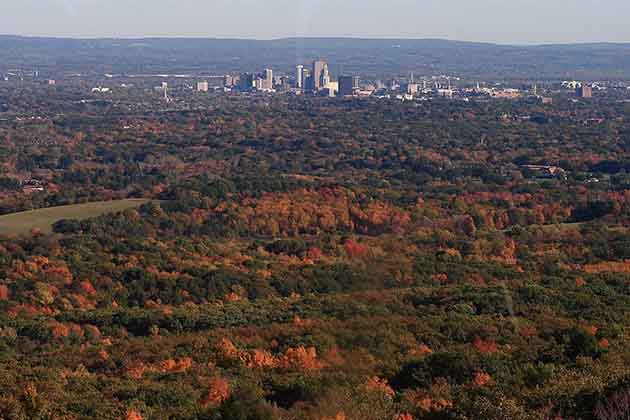 Fall Foliage Surrounds the Cities