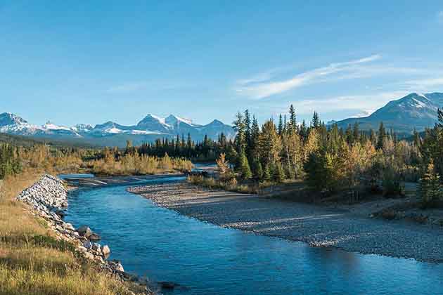 A Running River Under Big Sky
