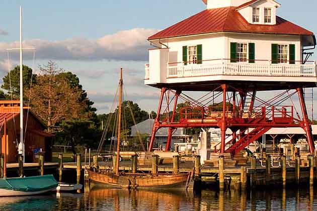A Lighthouse in a Fishing Village