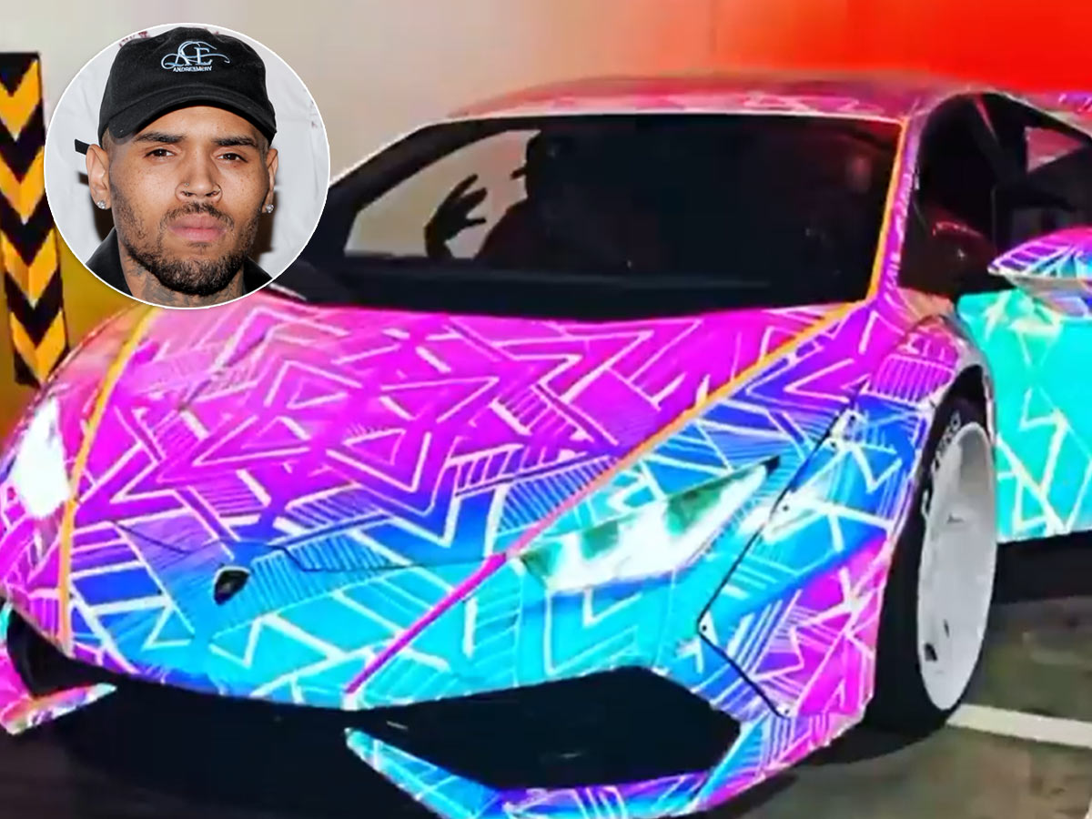Chris Brown's Colour-Changing Lamborghini