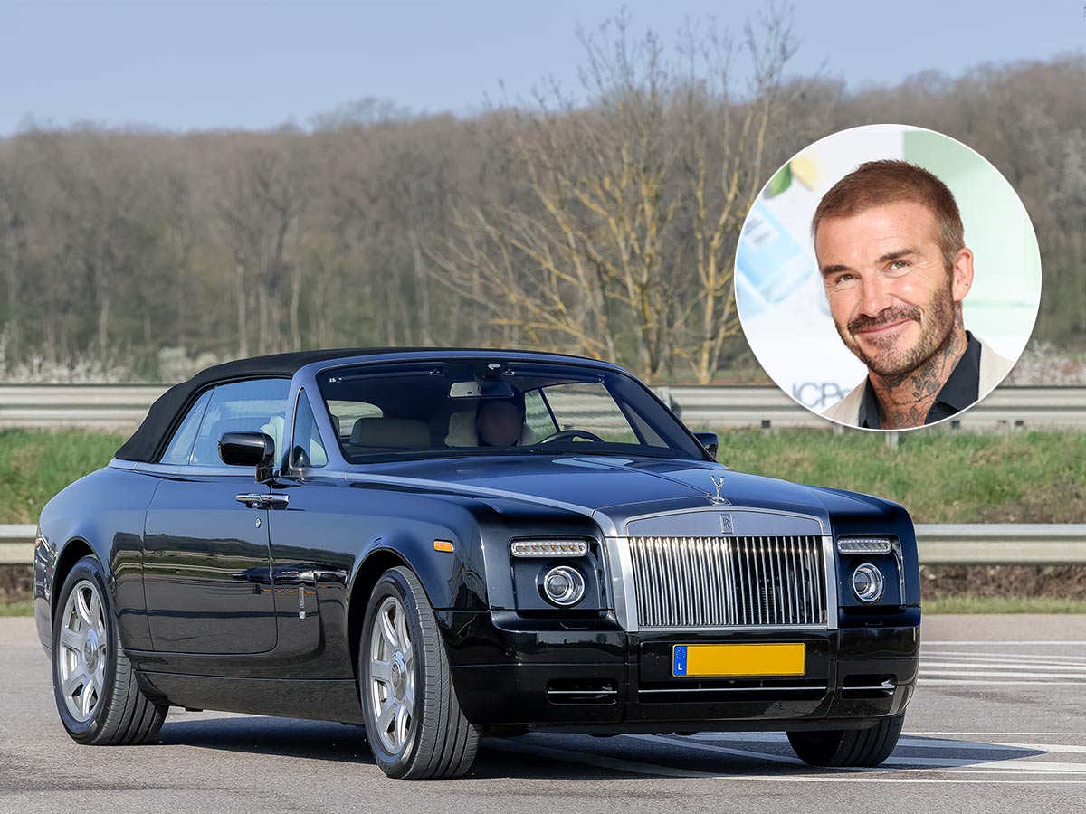 David Beckham and His Rolls-Royce Phantom Drophead Coupe
