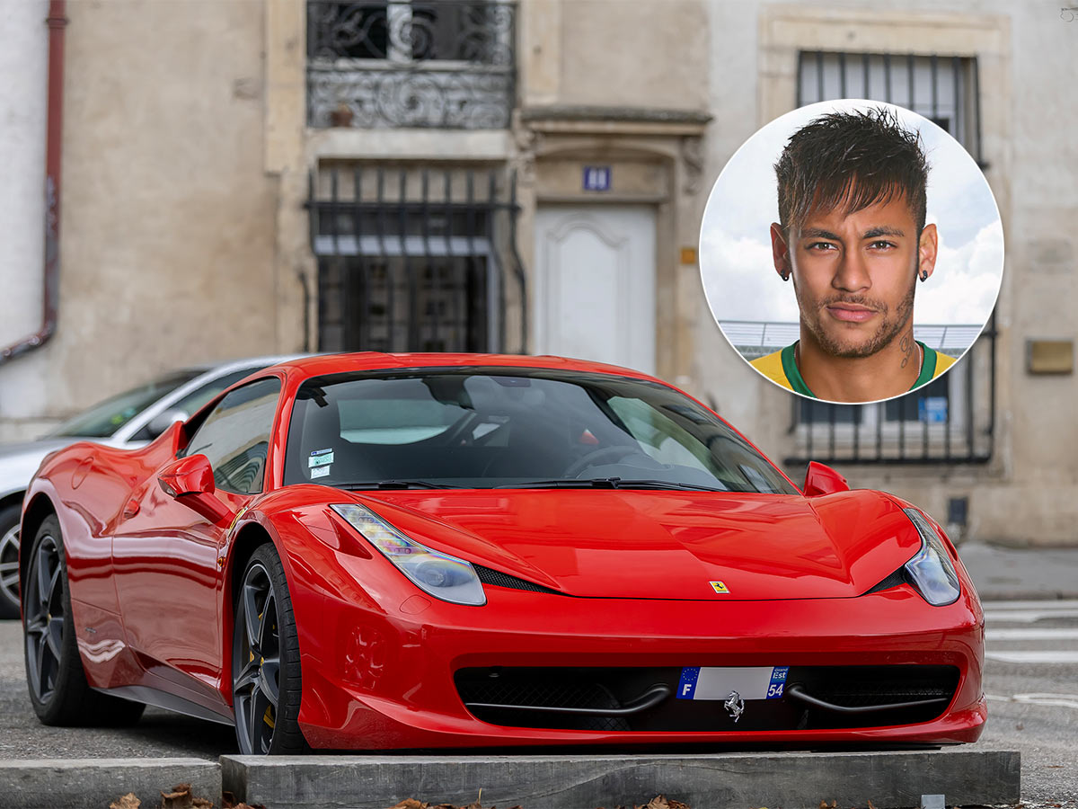 Neymar Jr. and His Ferrari 458 Italia