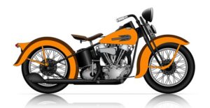 a yellow cartoon motorcycle