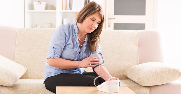 a woman working to prevent hypertension