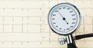 charts and a gauge indicating obesity risk factors