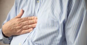 a man suffering from gastroesophageal reflux disease