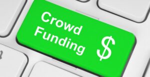 Computer button for crowdfunding