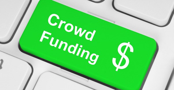 Computer button for crowdfunding