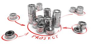 Stacks of silver coins earned through crowdfunding