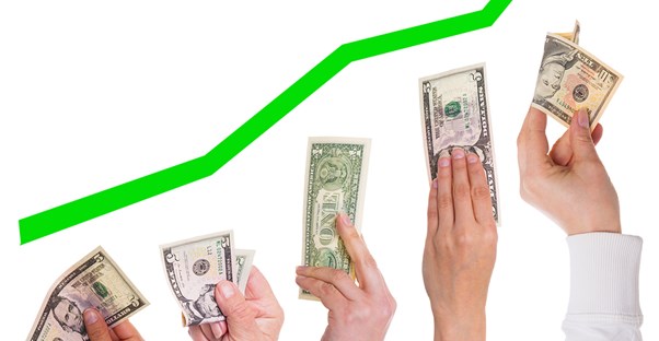Bar graph displaying the profit from equity crowdfunding