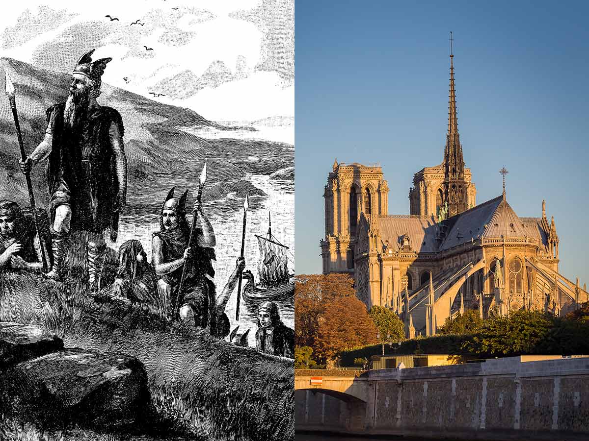 Vikings And Notre Dame Cathedral