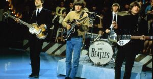 the beatles performing on stage