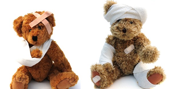 teddy bears that are worse for the wear