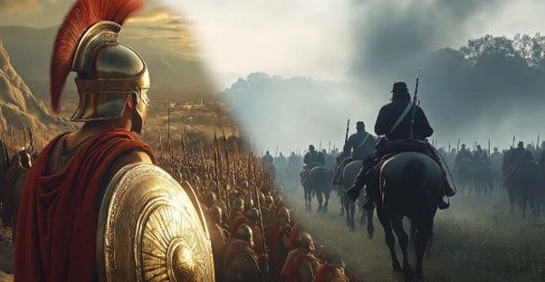 AI depicts famous battles