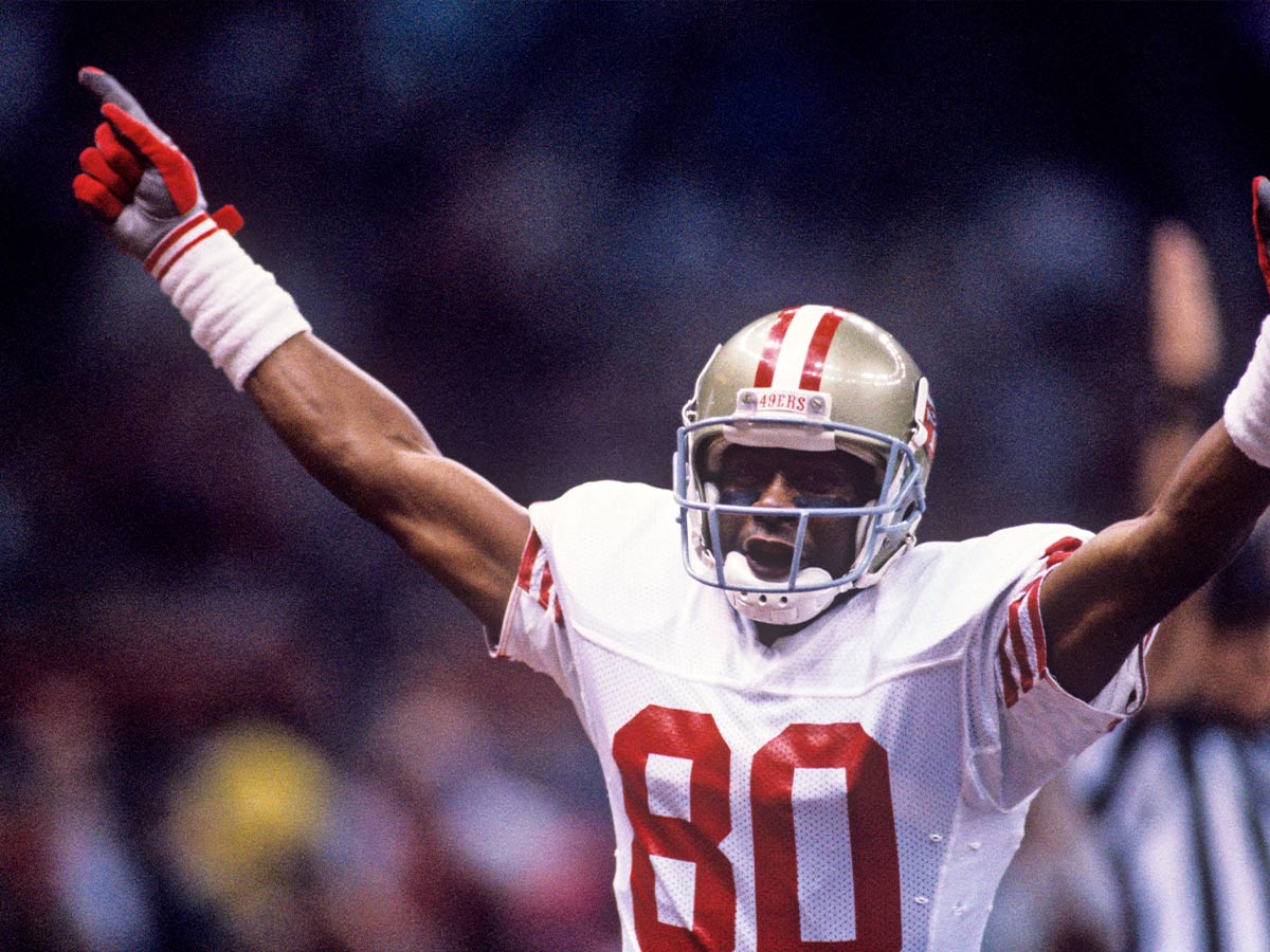 Jerry Rice's Career Receiving Yardage & Receiving Touchdowns