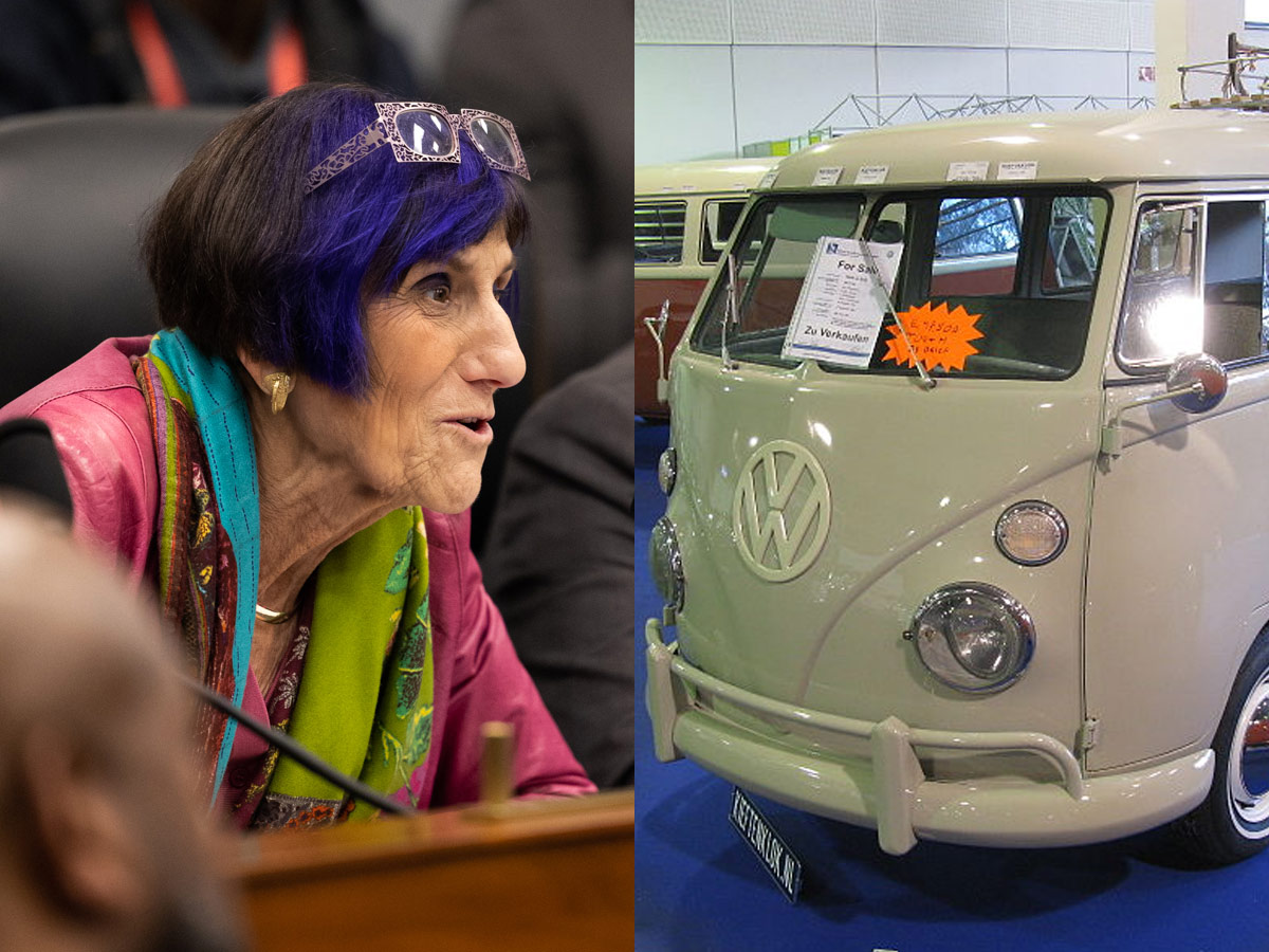 Rosa DeLauro (83) vs. VW Bus (74)
